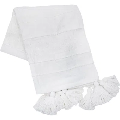 Carol & Frank Barton White Throw Blanket