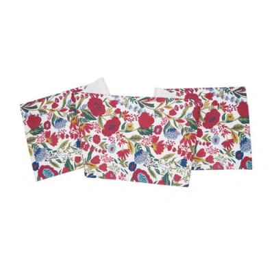 Carol & Frank Bella Winter Table Runner 13" X 72" In Red