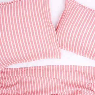 Carol & Frank Bengal Stripe Blanket In Pink