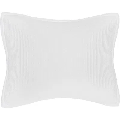 Carol & Frank Bennett White Quilt Cotton Standard Sham 20" X 26"