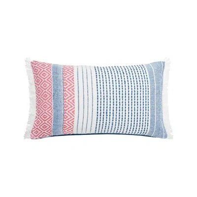 Carol & Frank Berkley Cotton Blend Lumbar Rectangular Pillow Cover & Insert In Pink