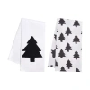Carol & Frank Black And White Forest Towel Set Of 2 In White
