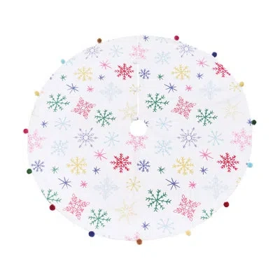 Carol & Frank Boho Christmas Tree Skirt In White