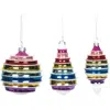 Carol & Frank Boho Stripe Ornament Set Of 3 In Multi