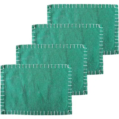 Carol & Frank Carter Lagoon Placemats Set 4, 14" X 20" In Green