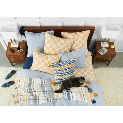 Carol & Frank Carver Cotton Reversible Quilt In Multi