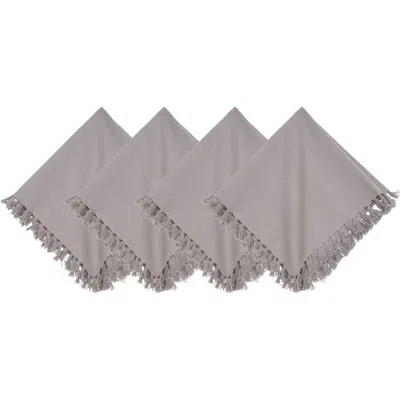 Carol & Frank Chapman Boulder Napkins Set Of 4 In Gray