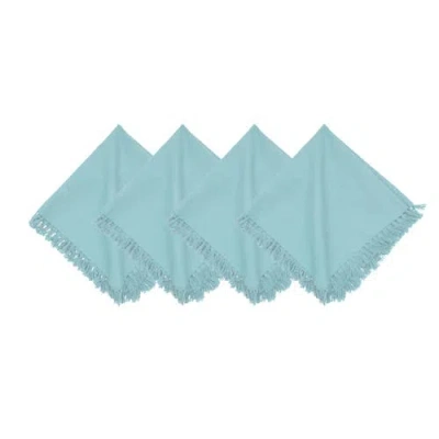 Carol & Frank Chapman Surf Napkins Set Of 4 In Blue