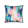 Carol & Frank Colorful Brush Strokes Accent Pillow, 22" X 22" In Blue