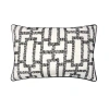 Carol & Frank Crawford Geometric Art Deco Black & White Cotton Decor Throw Pillow In Black