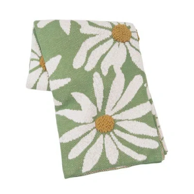 Carol & Frank Daisy Throw Blanket In Sand