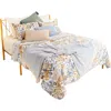Carol & Frank Delilah Spring Floral Cotton Quilt Set In Blue
