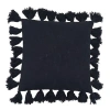 Carol & Frank Devin Solid Cotton Decorative Throw Pillow, Get In Black