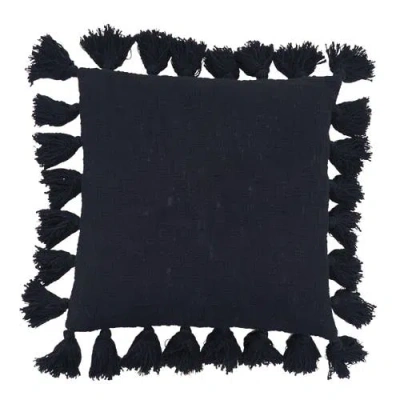 Carol & Frank Devin Solid Cotton Decorative Throw Pillow, Get In Black