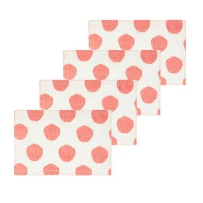 Carol & Frank Dot 100% Cotton Placemat Collection 14" X 20" In Multi