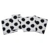 Carol & Frank Dot Onyx Black Polka Dot Table Runner In White