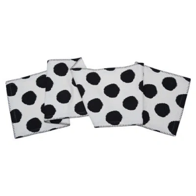 Carol & Frank Dot Onyx Black Polka Dot Table Runner