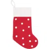 Carol & Frank Dots Stocking Collection In Red