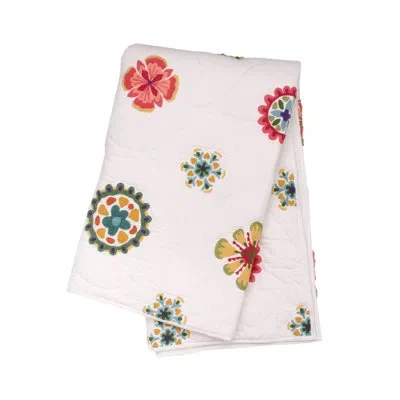 Carol & Frank Fallon Botanical Throw Blanket In Red