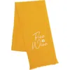 Carol & Frank Fine As Wine Embroidered Waffle Weave Cotton Decorative Kitchen Dishtowel In Yellow