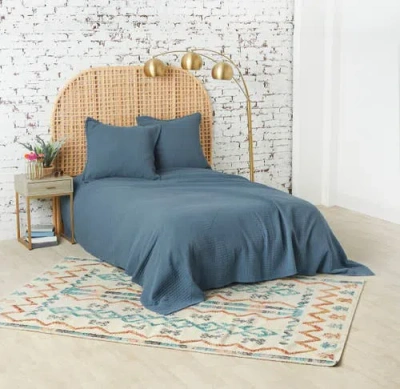 Carol & Frank Graham Mallard Quilt In Blue