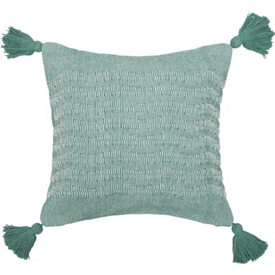 Carol & Frank Hodges Large Woven Throw Pillow With Insert In Blue