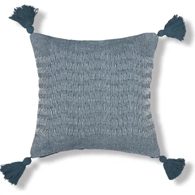 Carol & Frank Hodges Large Woven Throw Pillow With Insert In Blue