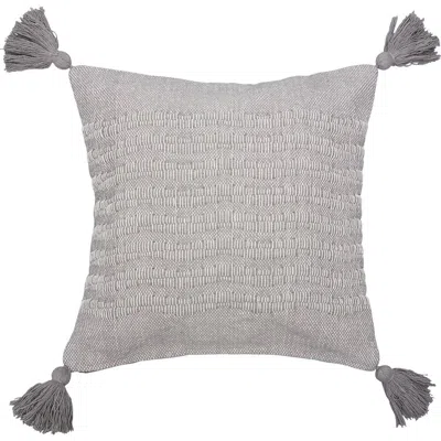 Carol & Frank Hodges Large Woven Throw Pillow With Insert In Gray
