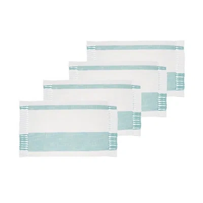 Carol & Frank Indigo Placemat S/4 In Green