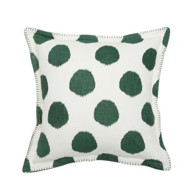 Carol & Frank Jungle Dot Printed Accent Pillow 20" X 20" In Green
