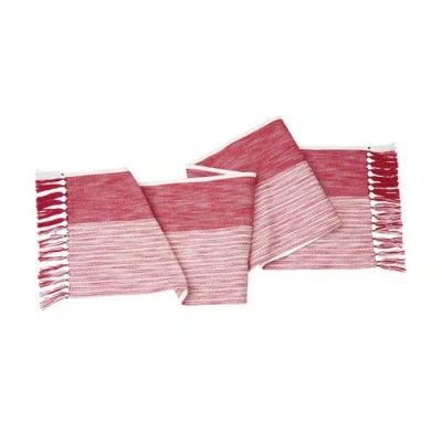 Carol & Frank Kerbey Ruby Table Runner 13" X 72" In Red