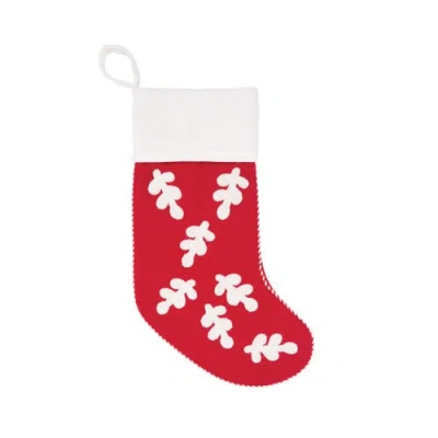 Carol & Frank Leaves Stocking Collection In Red
