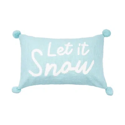 Carol & Frank Let It Snow Pillow In Blue
