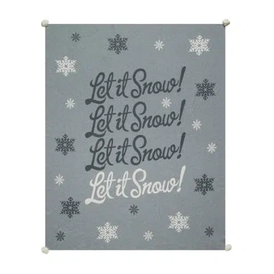 Carol & Frank Let It Snow Throw In Gray