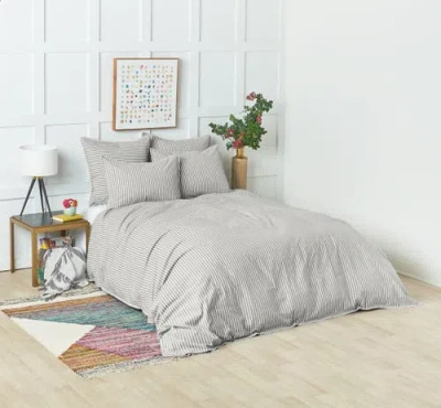Carol & Frank Lucas Boulder King Duvet Cover In Gray