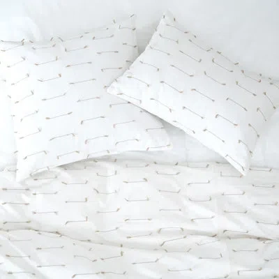 Carol & Frank Mel Dune 100% Cotton Zip Sham In White