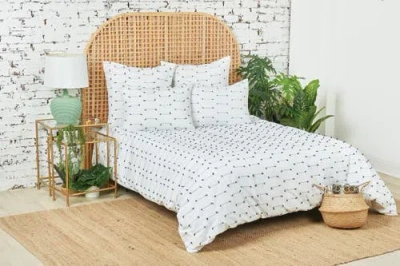 Carol & Frank Mel King Duvet Cover In White
