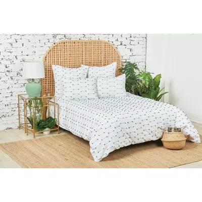 Carol & Frank Mel Queen Duvet Cover In White