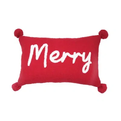 Carol & Frank Merry Pillow In Red