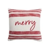 Carol & Frank Morgan Christmas Holiday Striped Decorative Euro Pillow Collection In Multi