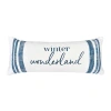 Carol & Frank Morgan Christmas Holiday Striped Decorative Lumbar Pillow Collection In White