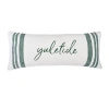 Carol & Frank Morgan Christmas Holiday Striped Decorative Lumbar Pillow Collection In White