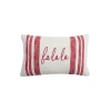 Carol & Frank Morgan Christmas Holiday Striped Decorative Lumbar Pillow Collection In White