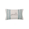 Carol & Frank Morgan Christmas Holiday Striped Decorative Lumbar Pillow Collection In Gray