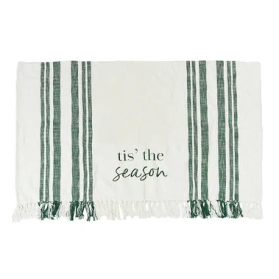 Carol & Frank Morgan Christmas Throw In White