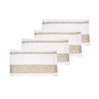 Carol & Frank Morgan Placemats Sets Of 4 Collection In Brown