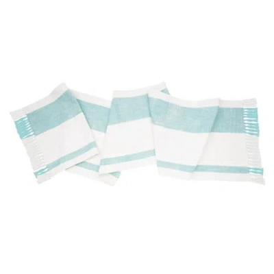 Carol & Frank Morgan Striped Table Runners Collection In Blue