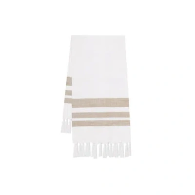 Carol & Frank Morgan Stripes Towel Collection In White