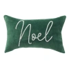 Carol & Frank Noel Green Velvet Beaded Throw Pillow In Green