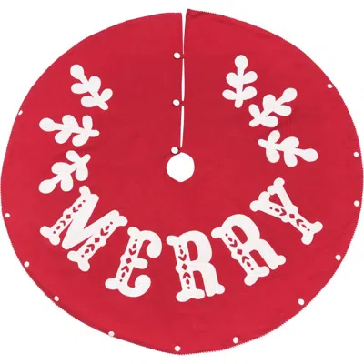 Carol & Frank Nordic Merry Tree Skirt In Red